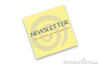 Note NEWSLETTER Paper background image Stock Photo