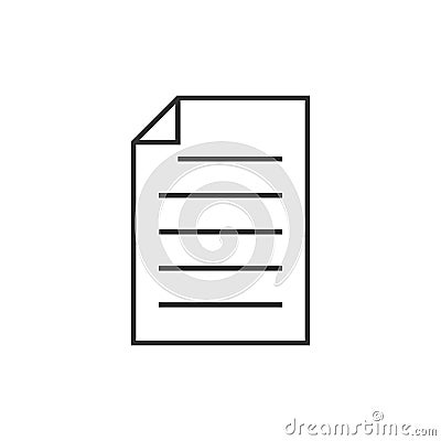 Note outline icon Vector Illustration