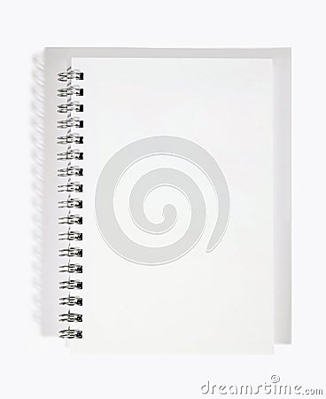 Note pad with spiral binding Stock Photo