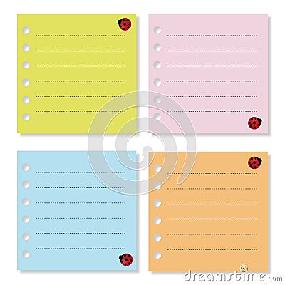 Note paper Vector Illustration