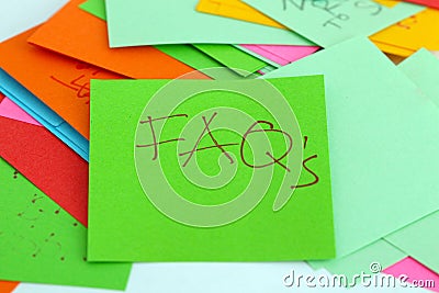 Note papers on white background Stock Photo