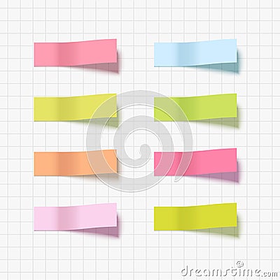 Note sticky sticker isolated. Adhesive office paper tape vector illustration Vector Illustration