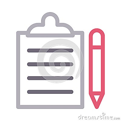 Note vector color line icon Vector Illustration