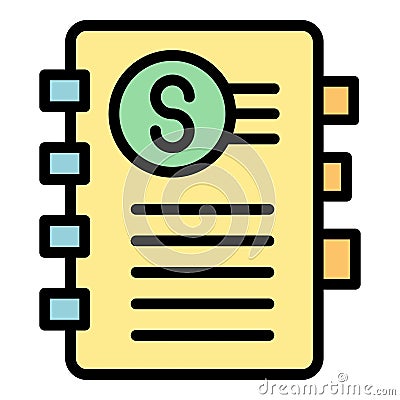 Notebook collateral icon vector flat Stock Photo