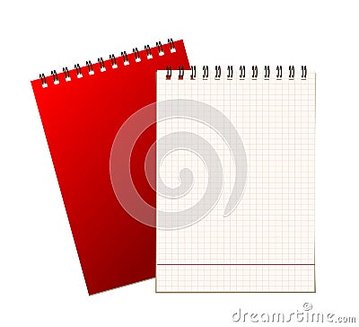 Notebook cover and page for your design Vector Illustration