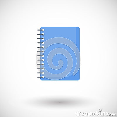 Notebook flat icon Cartoon Illustration