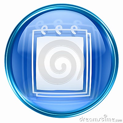 Notebook icon blue Stock Photo