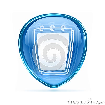 Notebook icon blue. Stock Photo