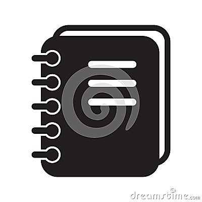 Notebook icon, notepad page icon. Vector Illustration