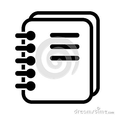 Notebook icon, notepad page icon. Vector Illustration