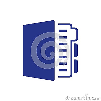 Notebook icon stock vector illustration flat design style Vector Illustration