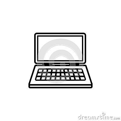 Notebook icon on white background. Cartoon Illustration