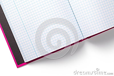 Notebook Isolated on White Background Stock Photo