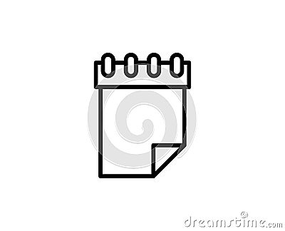 Notebook line icon Vector Illustration