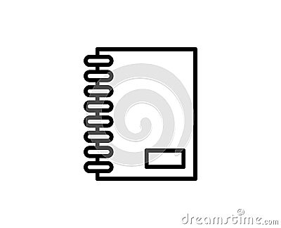 Notebook line icon Vector Illustration