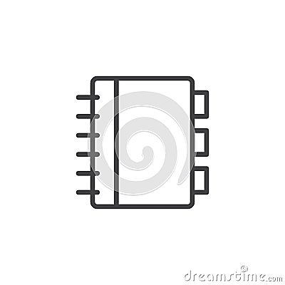 Notebook line icon Vector Illustration