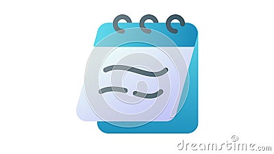 Notebook notes notepad single isolated icon with smooth style Cartoon Illustration