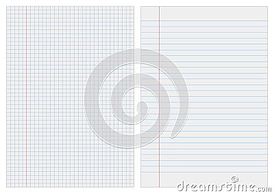 Notebook paper with squares Stock Photo