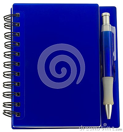 Notebook with pen Stock Photo