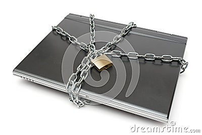 Notebook Security Stock Photo