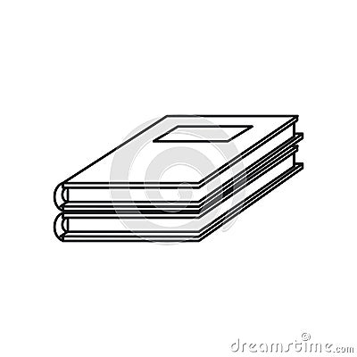 Notebook study educational icon thin line Vector Illustration