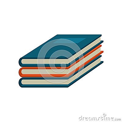 Notebook study educational icon Vector Illustration