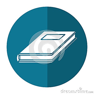 Notebook study educational shadow Vector Illustration