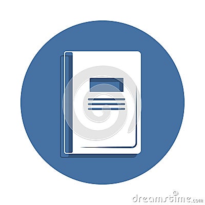 notebook vector icon in badge style. One of education collection icon can be used for UI UX Stock Photo