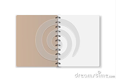 Notebook on white background blank paper cover vector illustrat Vector Illustration