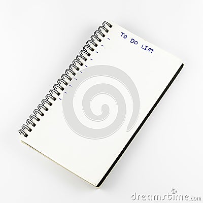 Notebook write to do list word Stock Photo