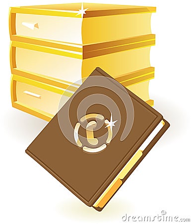 Notebook and yellow pages books concept Vector Illustration