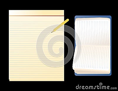 Notebooks Vector Illustration