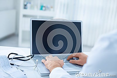 Notebooks in modern medicine Stock Photo