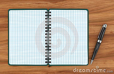 Notepad with a ballpoint pen Stock Photo