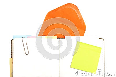 Notepad with blank notes Stock Photo