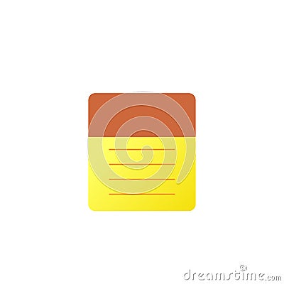 Notepad icon. Flat illustration of blank spiral notepad vector icon for web on white background Vector Illustration