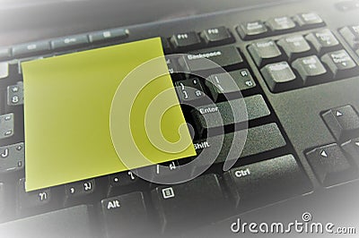 Notepad with Keyboard and Memo Stock Photo