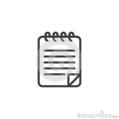 Notepad line icon Vector Illustration