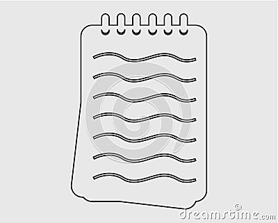 Notepad line Icon Vector Illustration