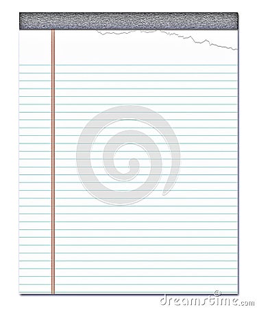 Notepad lined note paper Vector Illustration