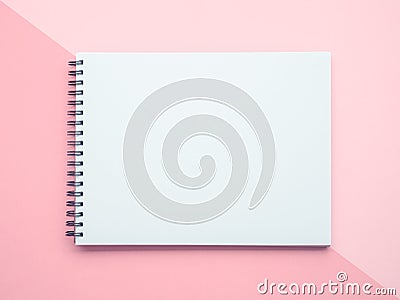 Notepad on pastel background Stock Photo