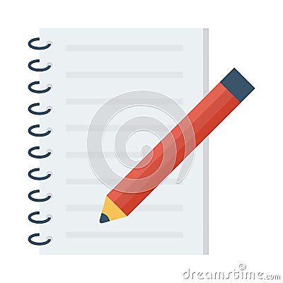 Notepad Pen Icon Vector Illustration