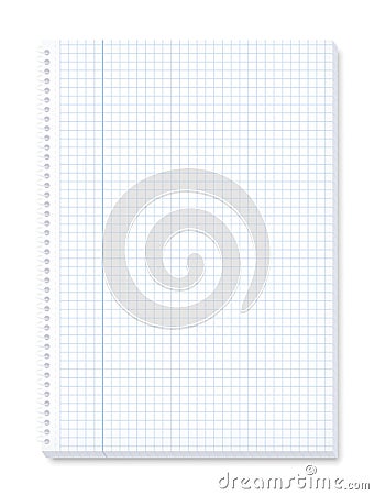 Notepad Squared Paper Spiral Binding Vector Illustration