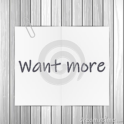 Notepad want more text Vector Illustration