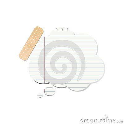Notepaper speech bubble Vector Illustration