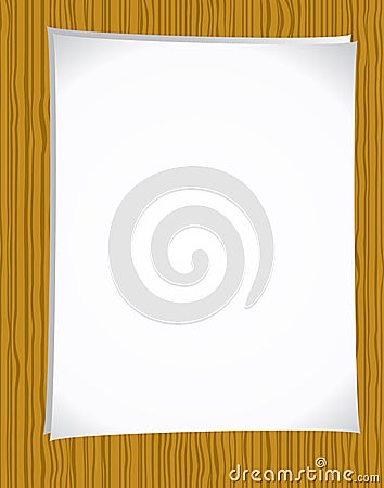 Notepaper on wood Vector Illustration