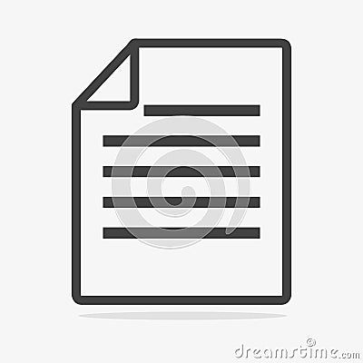 Notes Icon Isolated on gray background ,Flat style. Vector Illustration