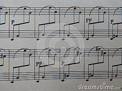 Notes for music lessons solfeggio Stock Photo