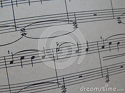 Notes for music lessons solfeggio Stock Photo
