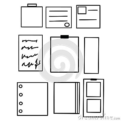 Notes Tasks. Management and time. Task meeting. Reminder. Favorite tasks. Pixel Perfect Vector Thin Line Icons. Vector Illustration